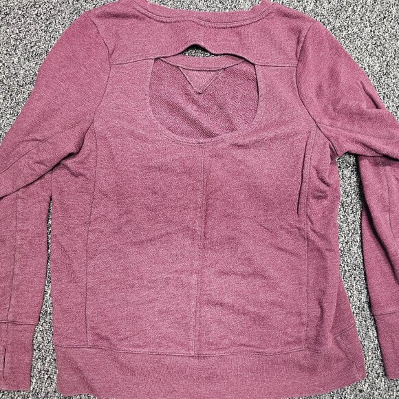BOGO OFFER🎀  BMTA Sport- Plum/Burgundy Crew Sweatshirt with back cutout- Size M - Picture 2 of 2
